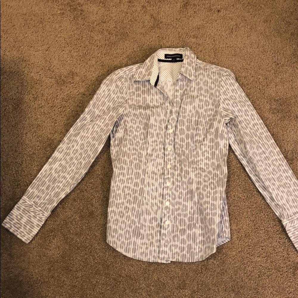 Animal print button up